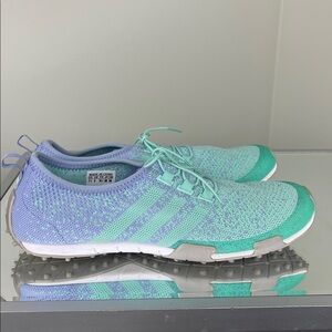 Adidas Lightweight Mint Green Knit Sneakers Women’s Size 7.5